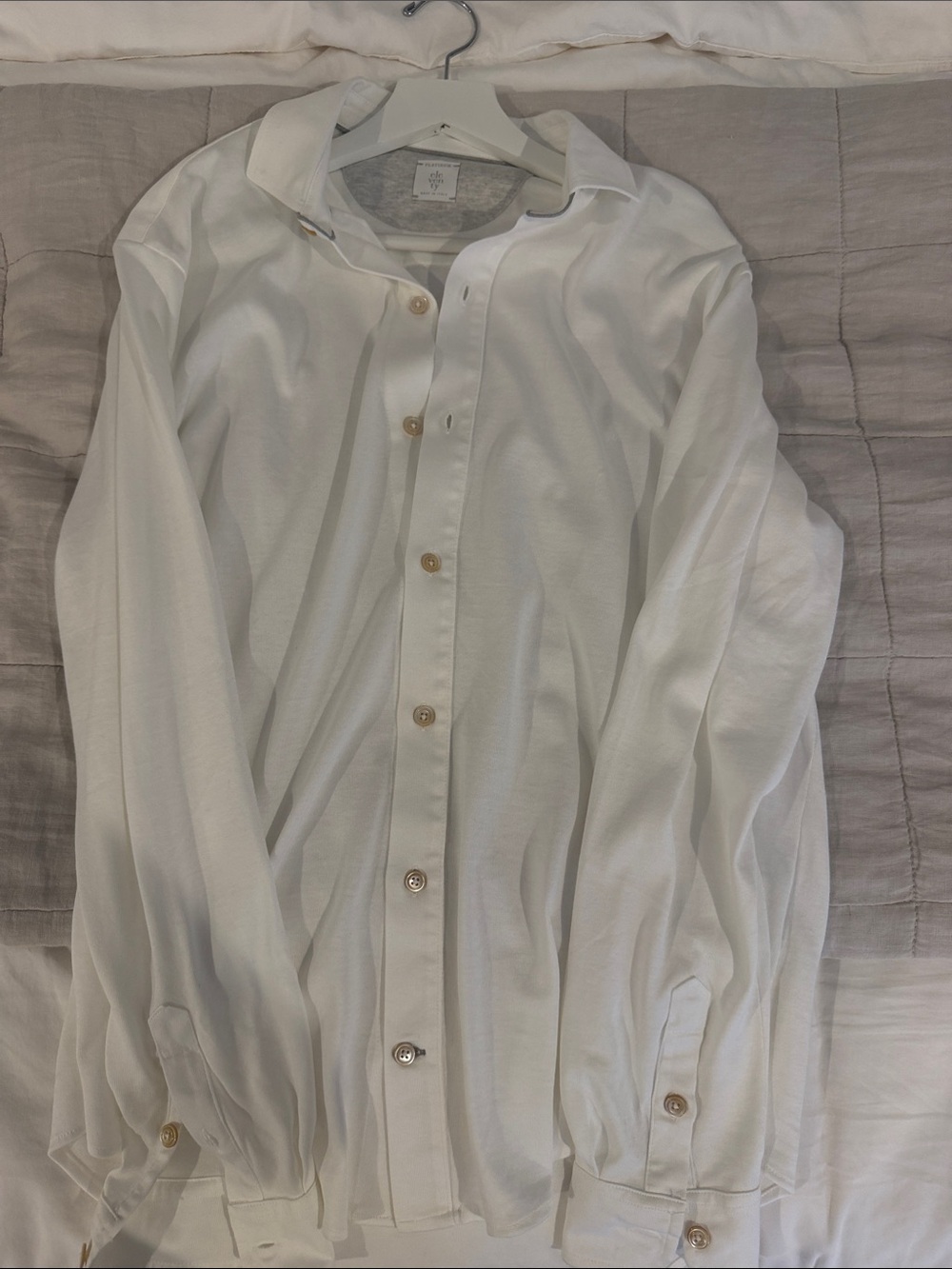 ELEVENTY PLATINUM BUTTON UP KNIT SHIRT